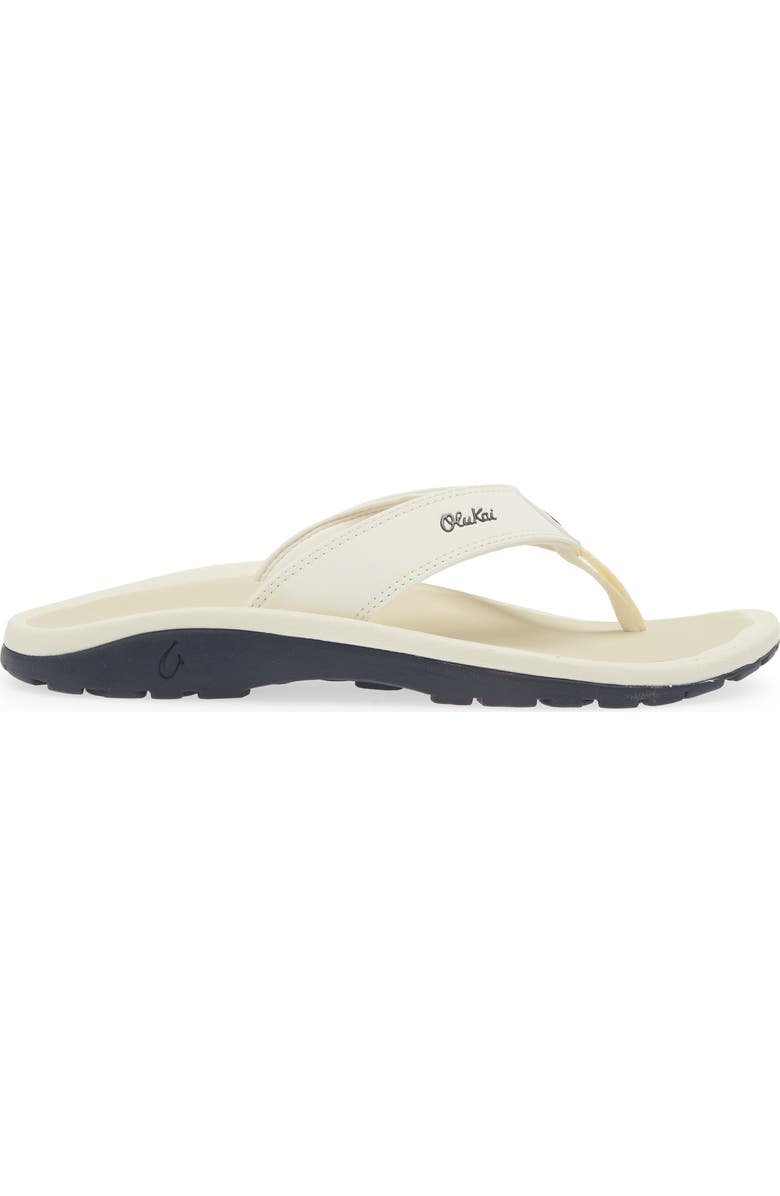 OluKai Ohana Flip Flop, Alternate, color, White Sand / Deepest Depths