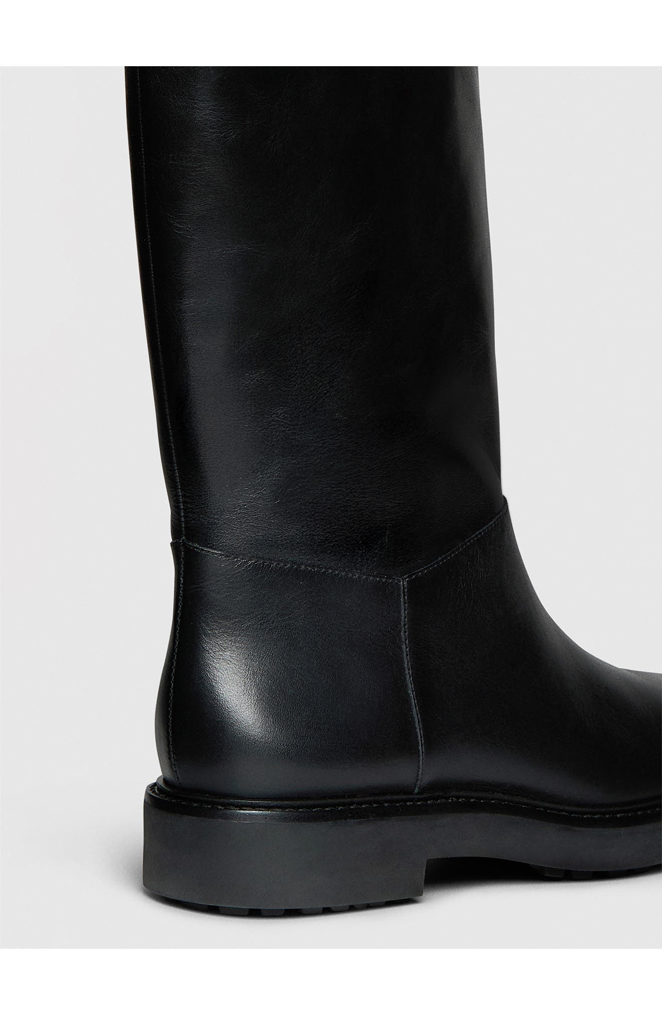 Reformation Dorinda Boot, Alternate, color, Black Leather