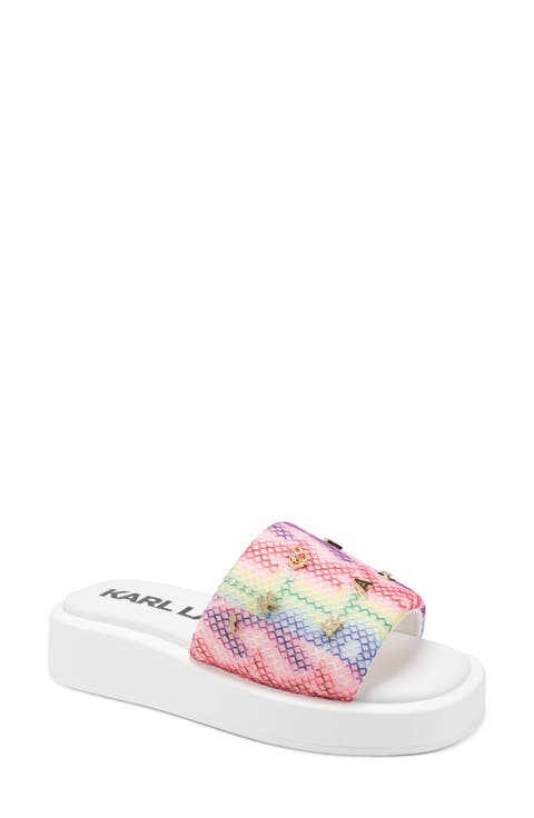 Opal Mesh Platform Slide Sandal (Women)