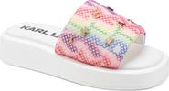KARL LAGERFELD PARIS Opal Mesh Platform Slide Sandal
