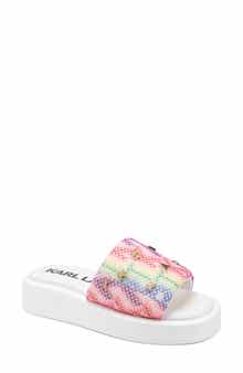 KARL LAGERFELD PARIS Opal Mesh Platform Slide Sandal