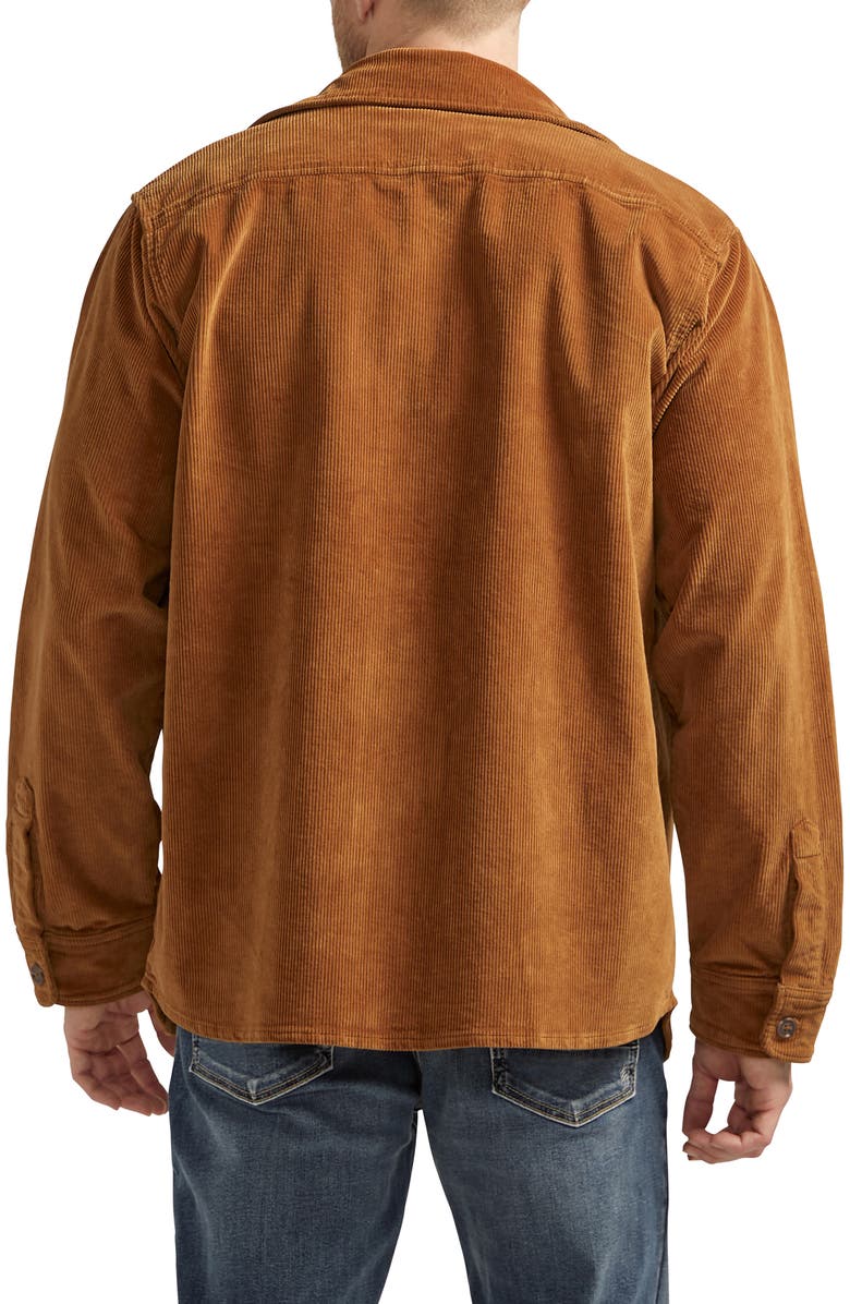 Silver Jeans Co. Corduroy Shacket, Alternate, color, Tobacco Brown
