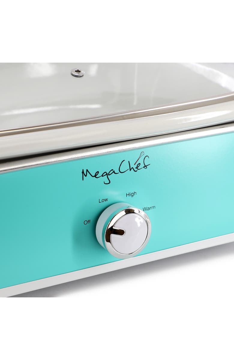 Megachef 3.5 Quart Casserole Slow Cooker with 3 Temperature Settings in Turquoise, Alternate, color, 