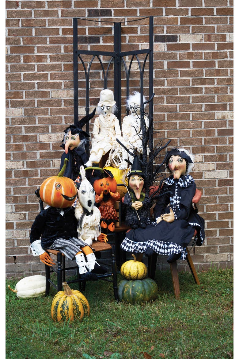 Pablo Pumpkin Halloween Joe Spencer Gathered Traditions Figurine, Alternate, color, Black