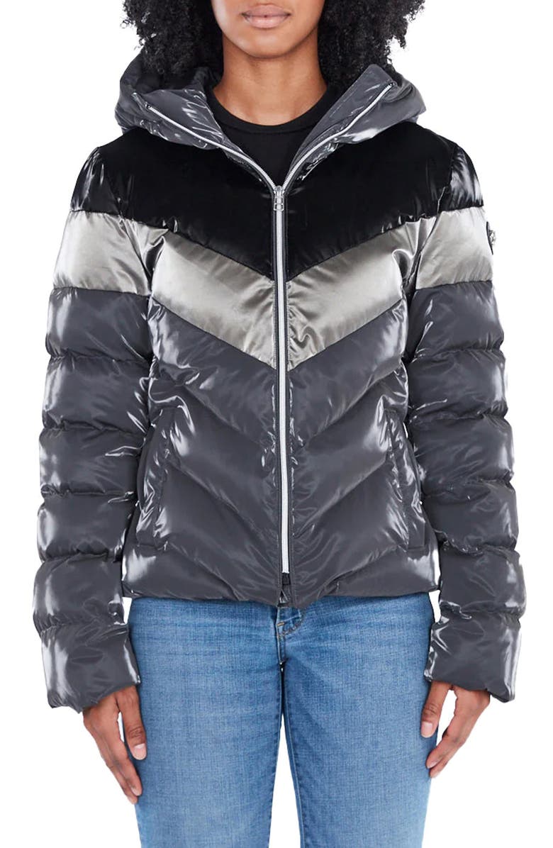Woodpecker Robin Water Resistant Hooded Quilted Puffer Jacket, Main, color, 