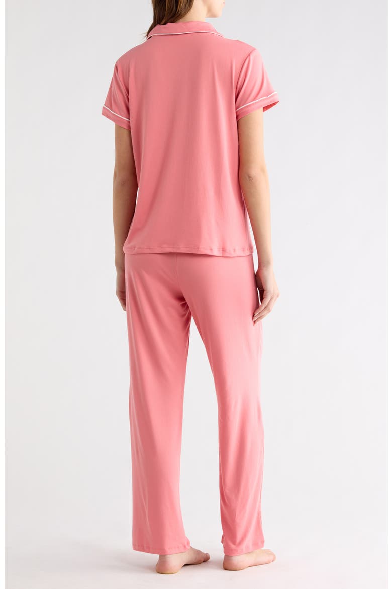 Ginnie Brushed Jersey Pajamas, Alternate, color, PINK