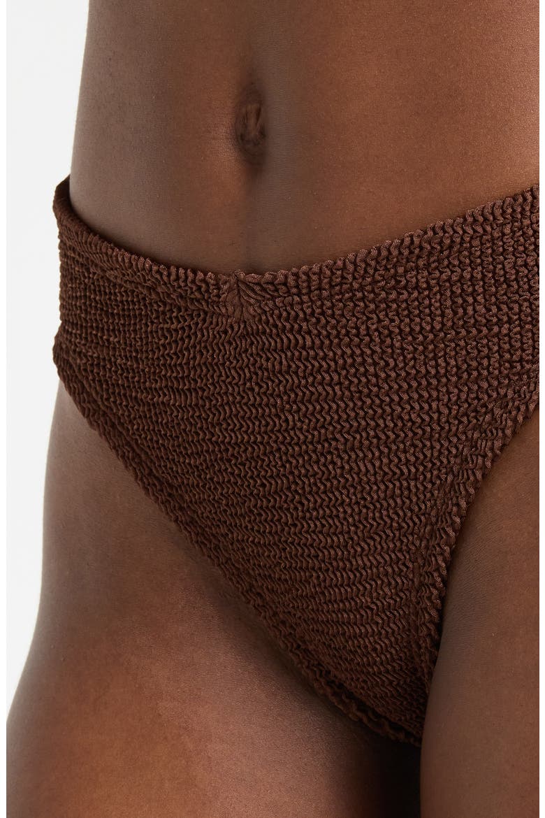 Angel Crinkle Two-Piece Swimsuit, Alternate, color, METALLIC CHOCOLATE