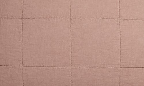 Parachute Linen Box Quilted Sham Set In Brown
