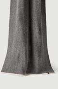 Brunello Cucinelli Cashmere English rib knit scarf with monili