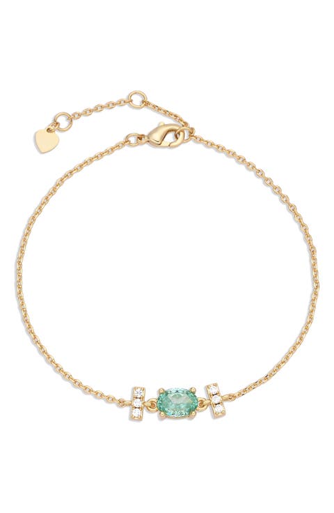 Amina 14k Gold Plated Chain Bracelet