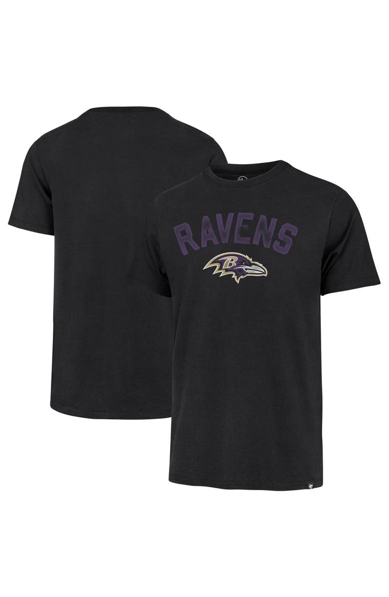 '47 Men's '47 Black Baltimore Ravens All Arch Franklin T-Shirt, Alternate, color, Black