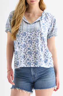 Lucky Brand Split Neck Top