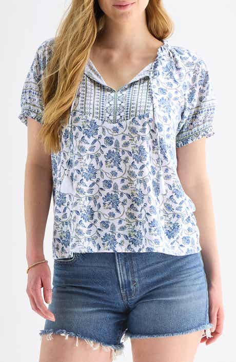 Lucky Brand Split Neck Top