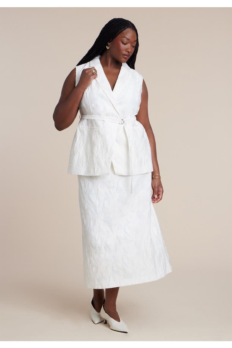 Floral Jacquard A Line Skirt, Alternate, color, COCONUT MILK