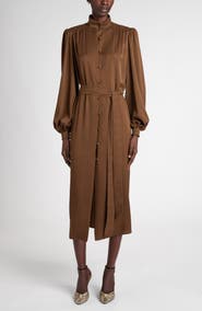 Valentino Garavani Mossi Jacquard Silk Midi Dress