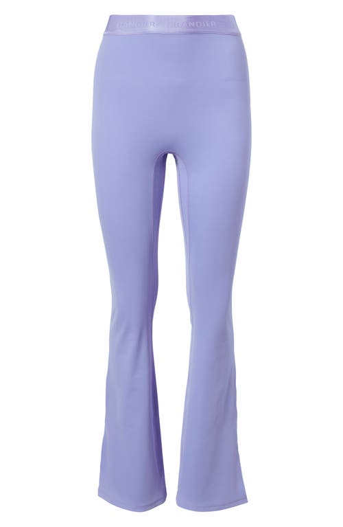 Bandier Sport Logo Slit Flare Leggings In Jacaranda