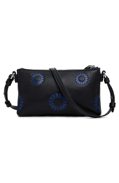 Desigual Small Sunflower Crossbody Bag In Black