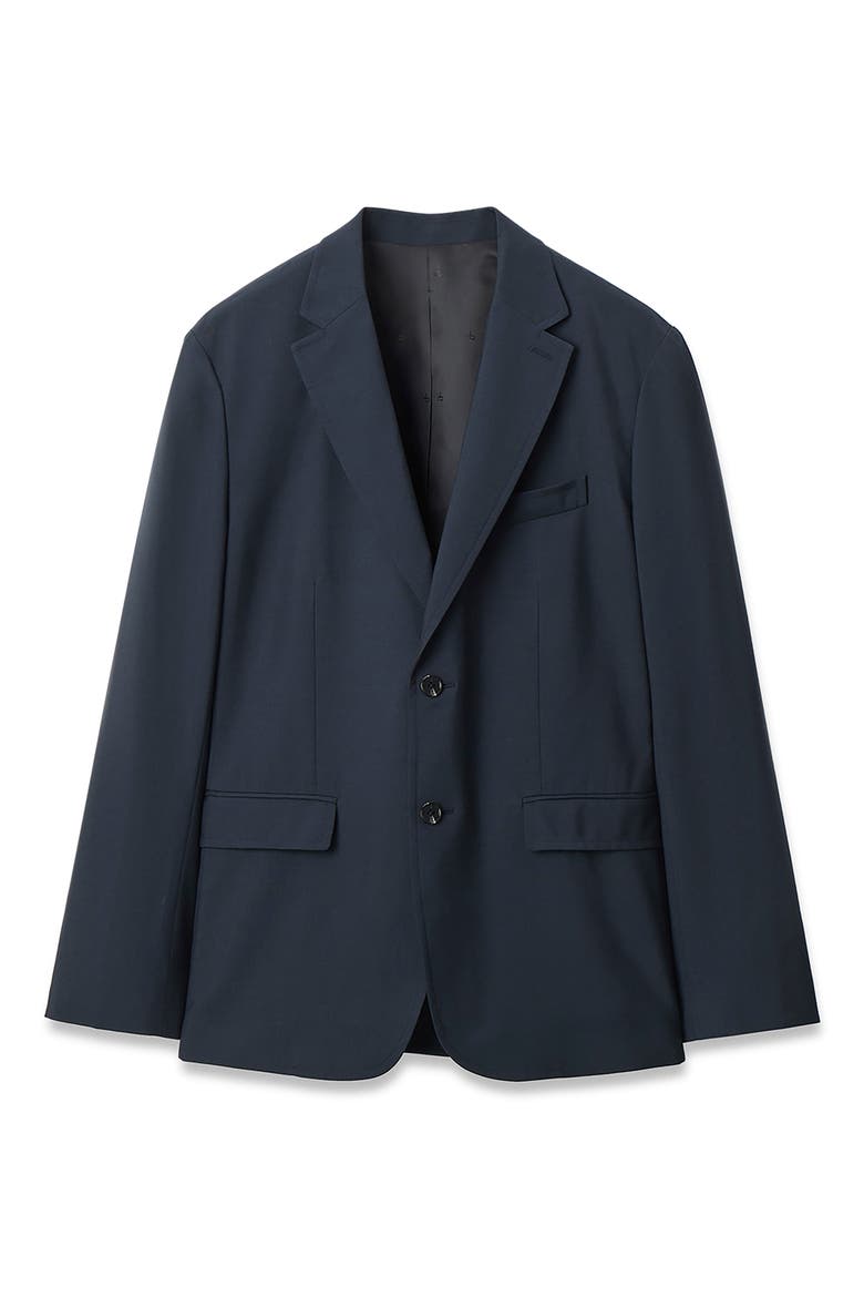 Skeleton Wool Blazer, Alternate, color, NAVY