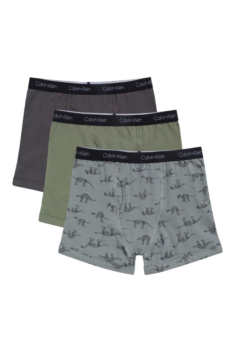 Kids' Pack of Three Boxer Briefs, Main, color, GDINO/ SS/ MG