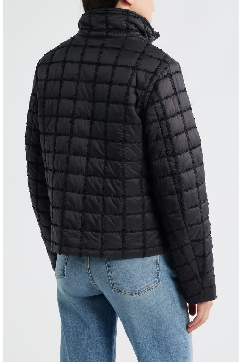 Short Puffer Jacket, Alternate, color, BLACK