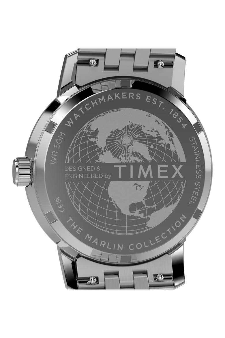 Marlin GMT Stainless Steel Bracelet Watch, Alternate, color, SILVER