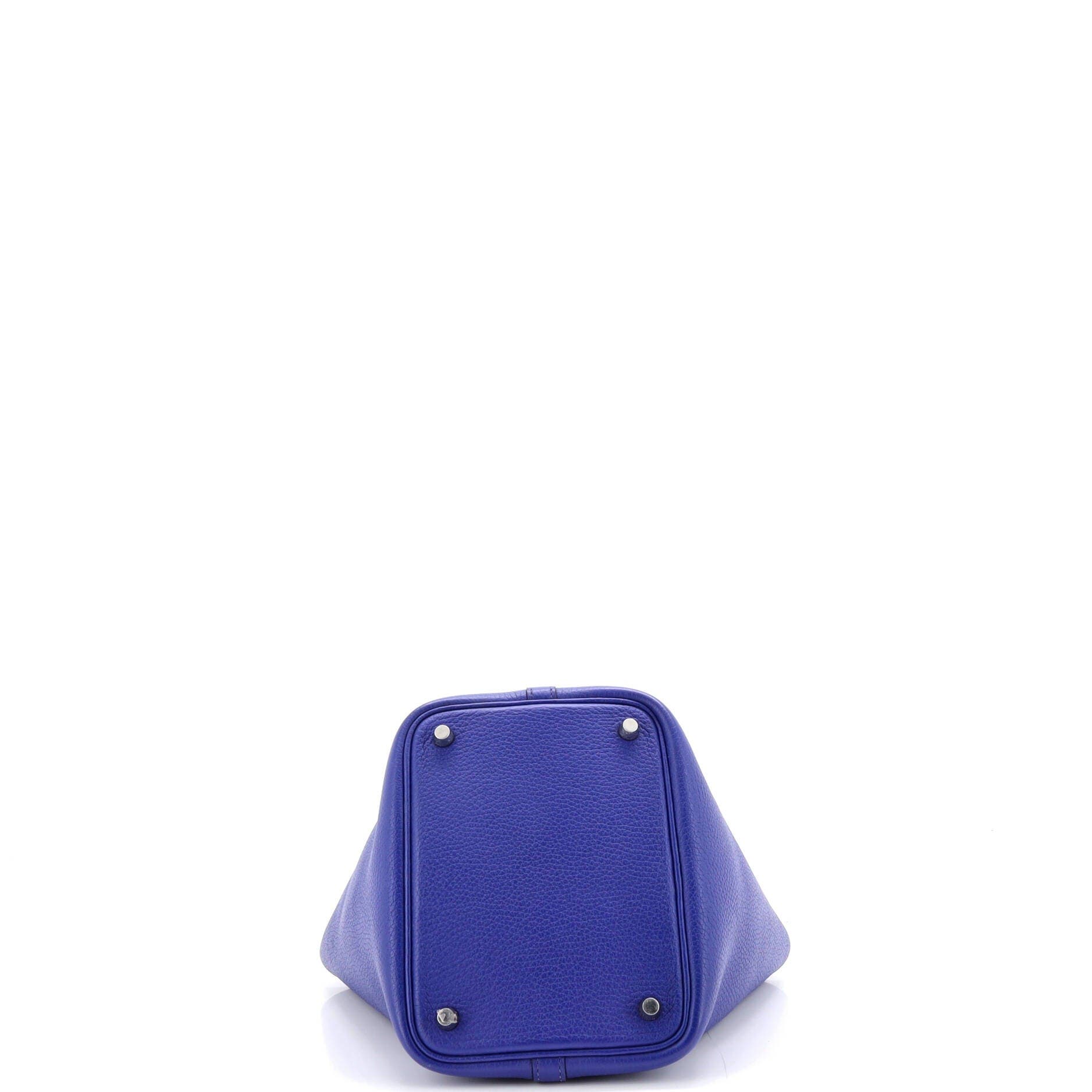 Pre-Owned Hermes Picotin Lock Bag Clemence PM, Alternate, color, Bleu Electrique