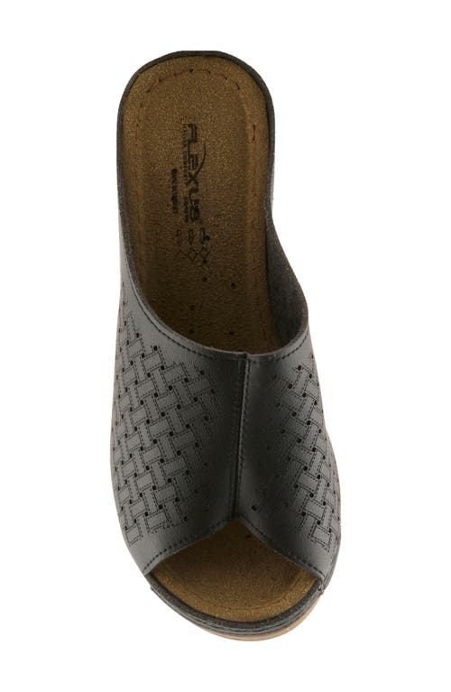 Flexus By Spring Step Platform Wedge Sandal In Black