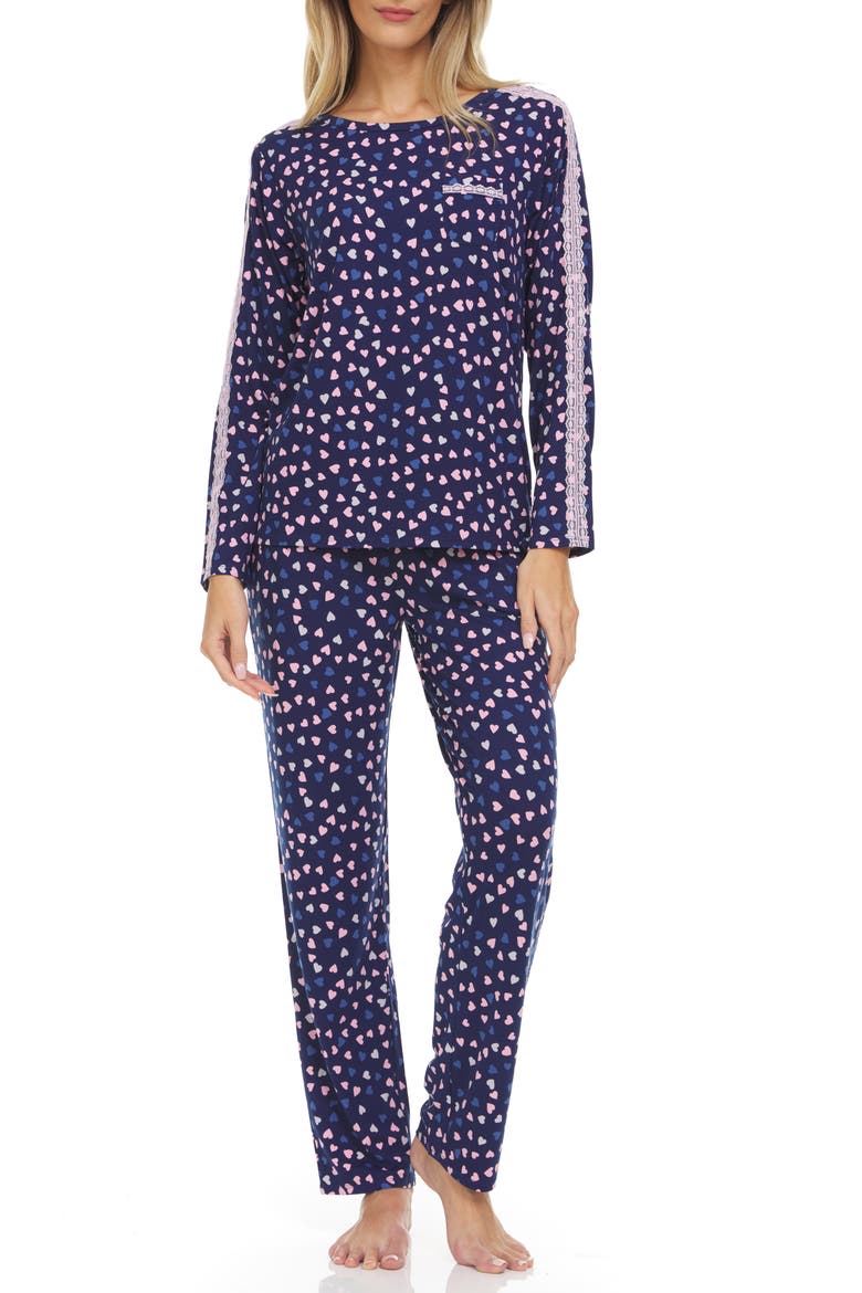 Erica Print Pajamas, Main, color, BLUE