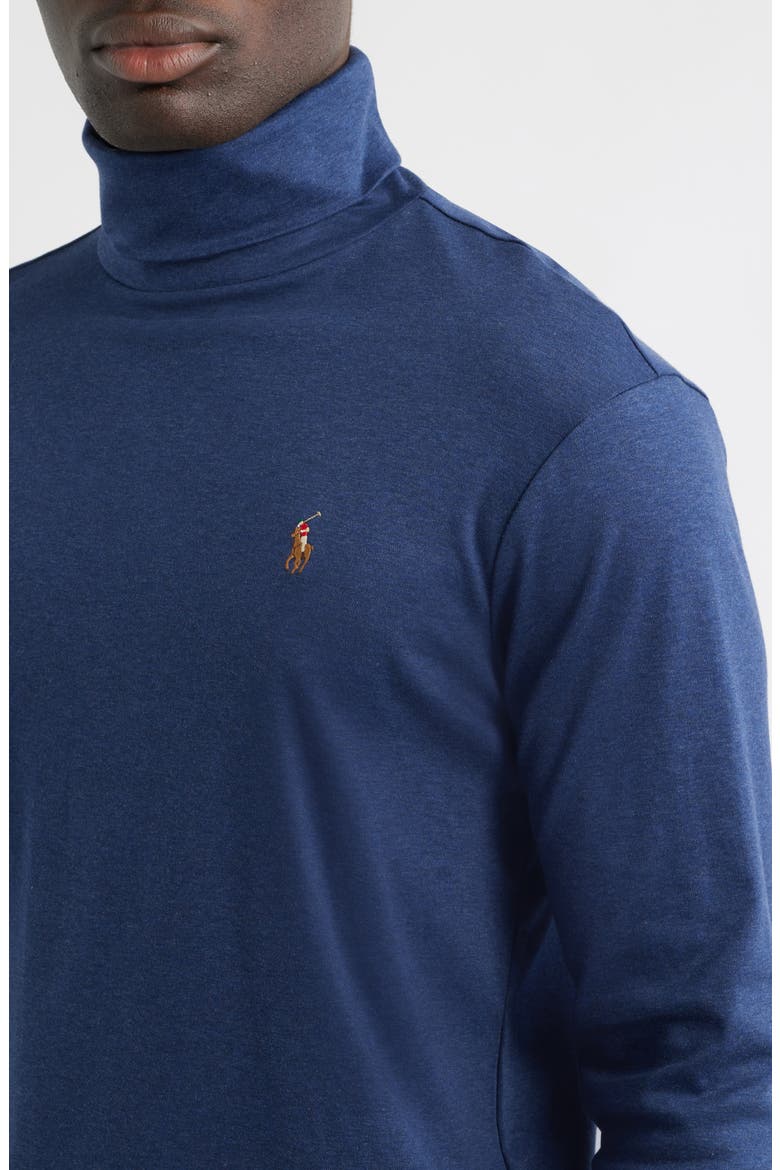Soft Touch Cotton Turtleneck, Alternate, color, SPRING NAVY HEATHER