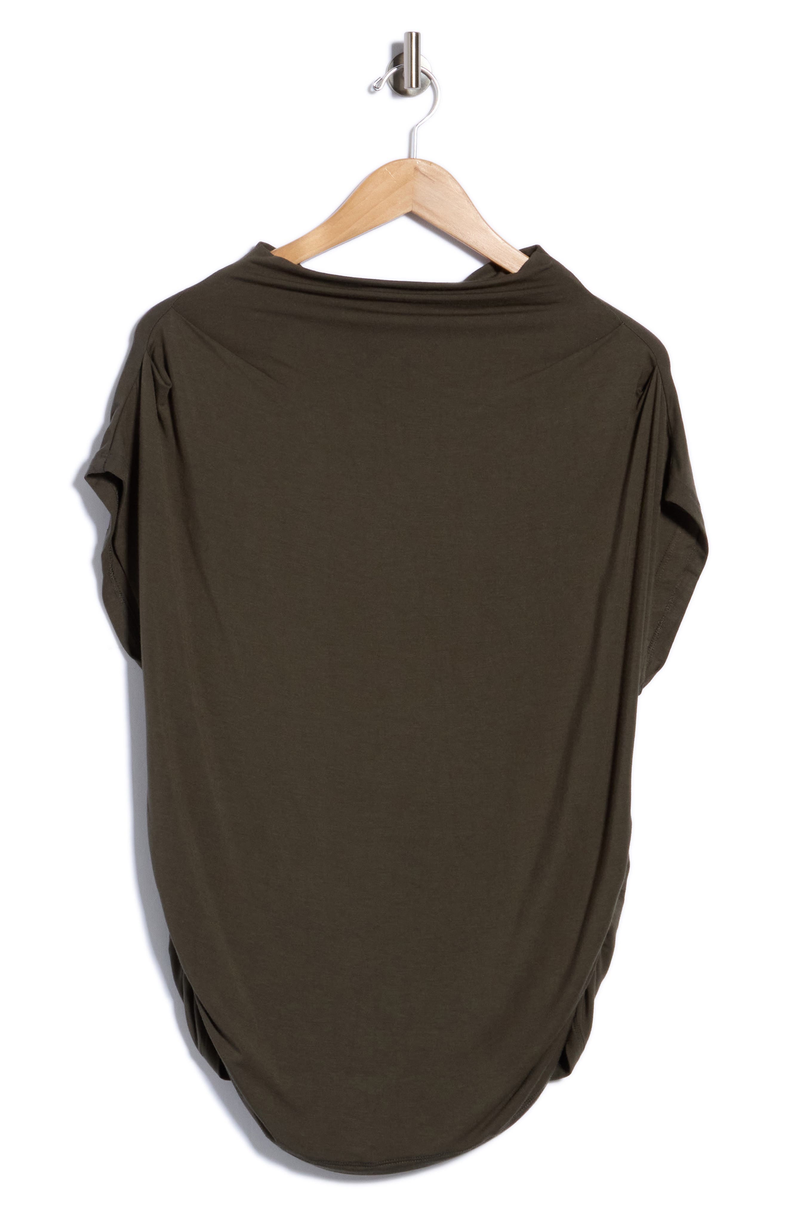 Mock Neck Ruched Modal Tank