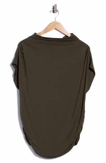 Mock Neck Ruched Modal Tank