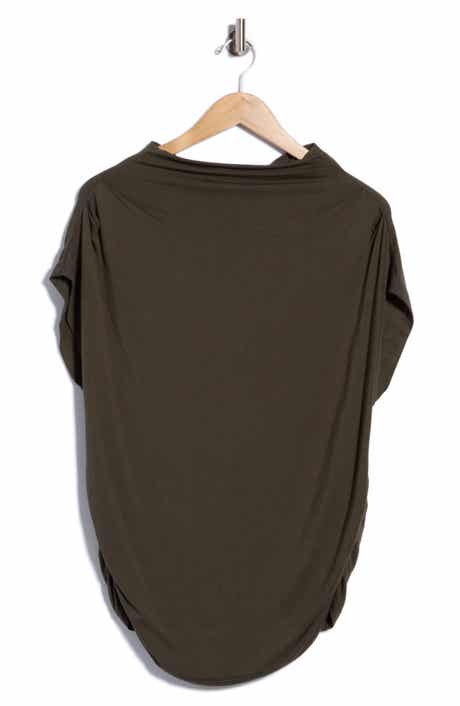 Mock Neck Ruched Modal Tank