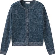 MANGO TEEN Metallic Crewneck Cardigan