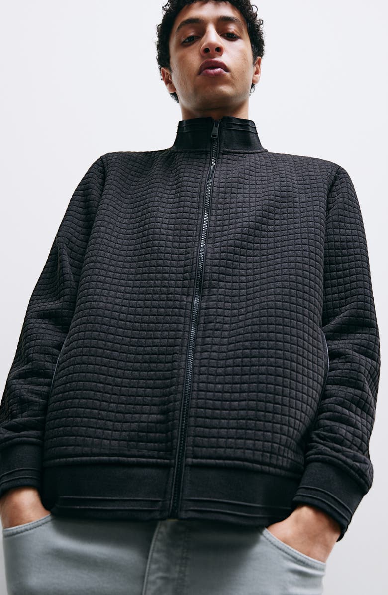 Bugatchi Quilted Jacket, Alternate, color, Black