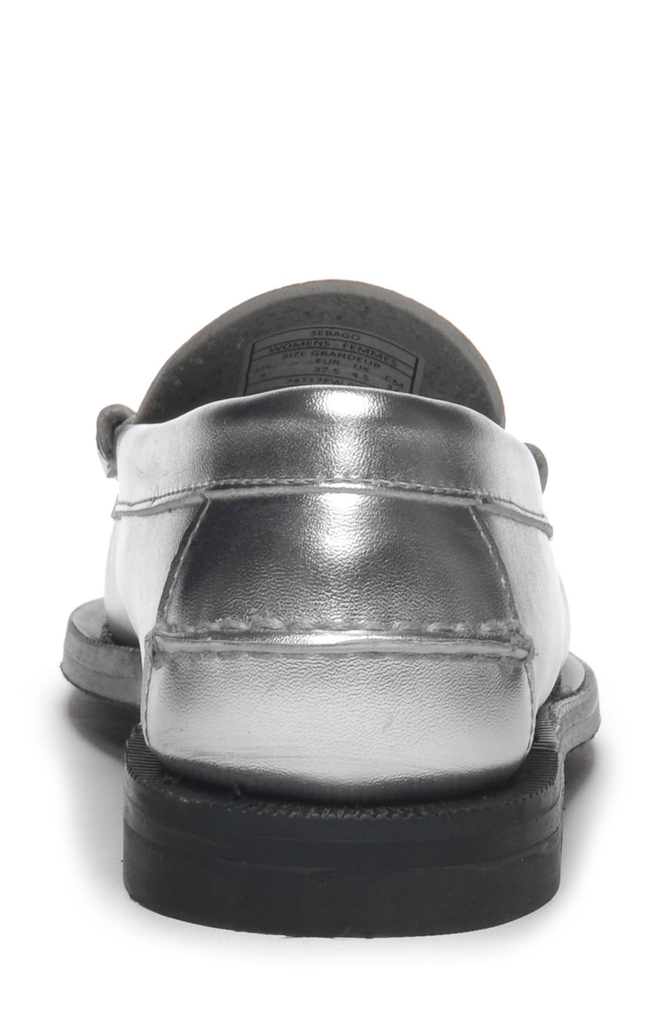 Dan Metallic Penny Loafer, Alternate, color, SILVER