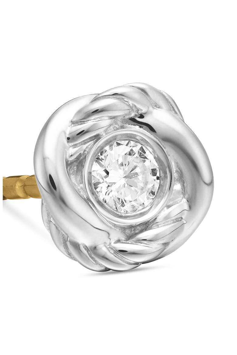 Infinity Knot Diamond Stud Earrings, Alternate, color, DIAMOND