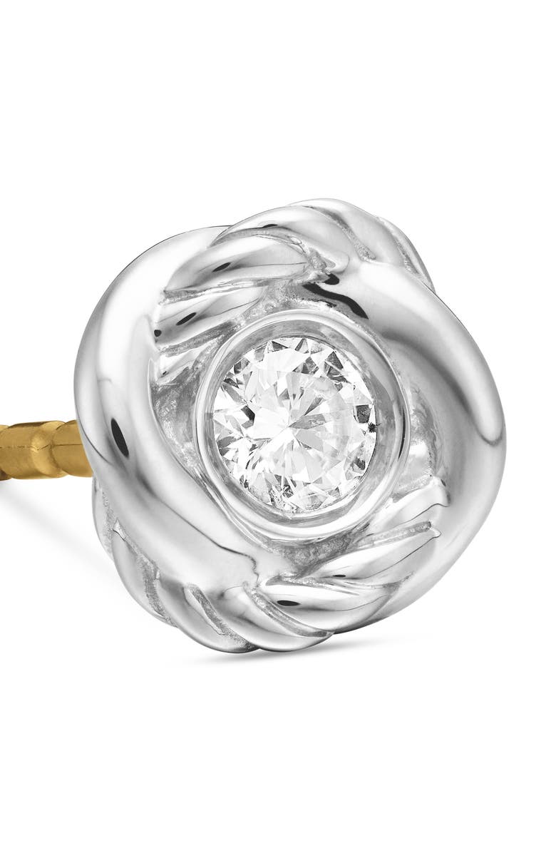 David Yurman Infinity Knot Diamond Stud Earrings, Alternate, color, Diamond