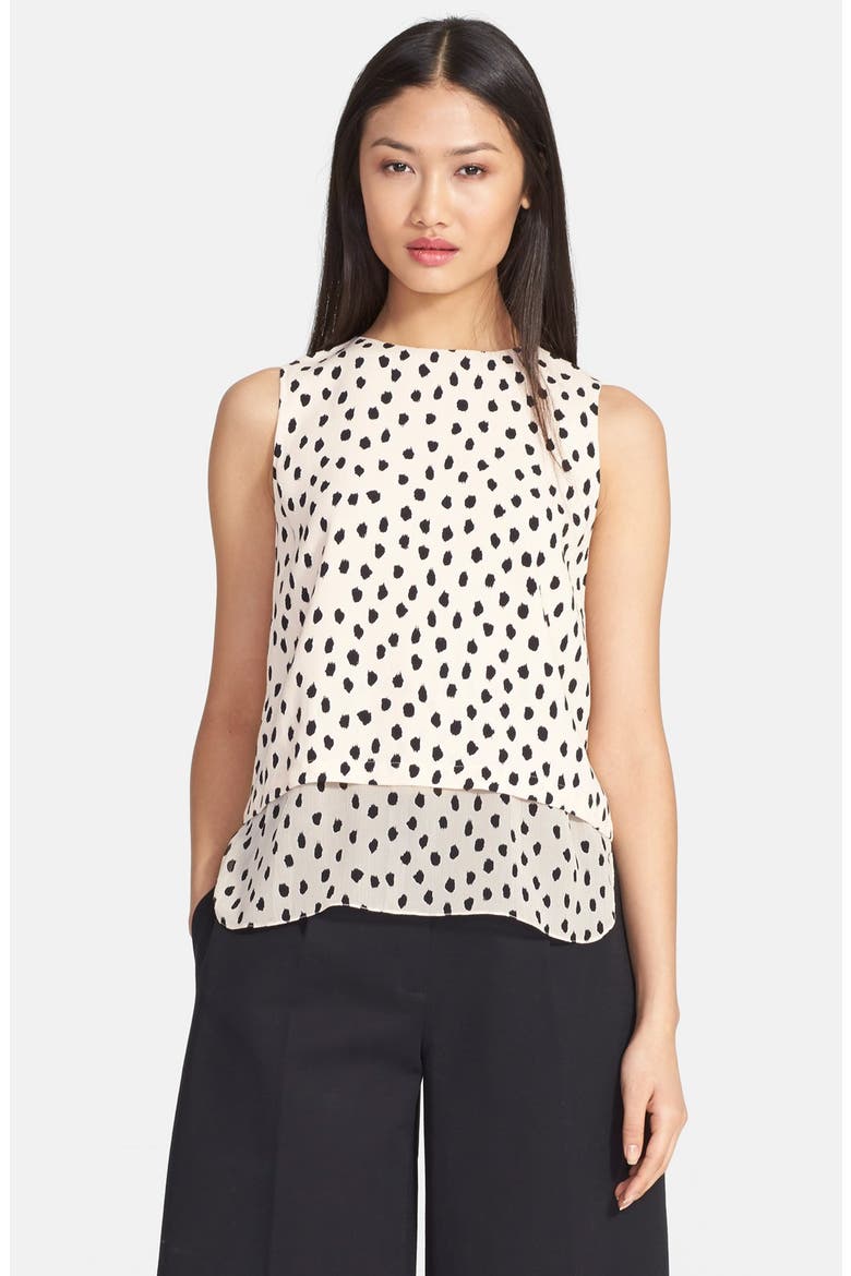 'leopard dot' layered tank, Main, color, SHELL