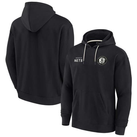 Unisex Fanatics Signature Black Brooklyn Nets Elements Super Soft Fleece Pullover Hoodie