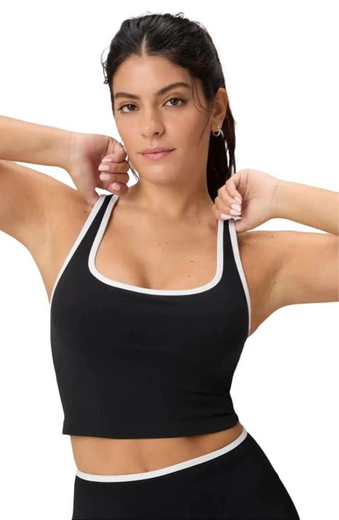 Seamless Cropped Built-In Bra Tank