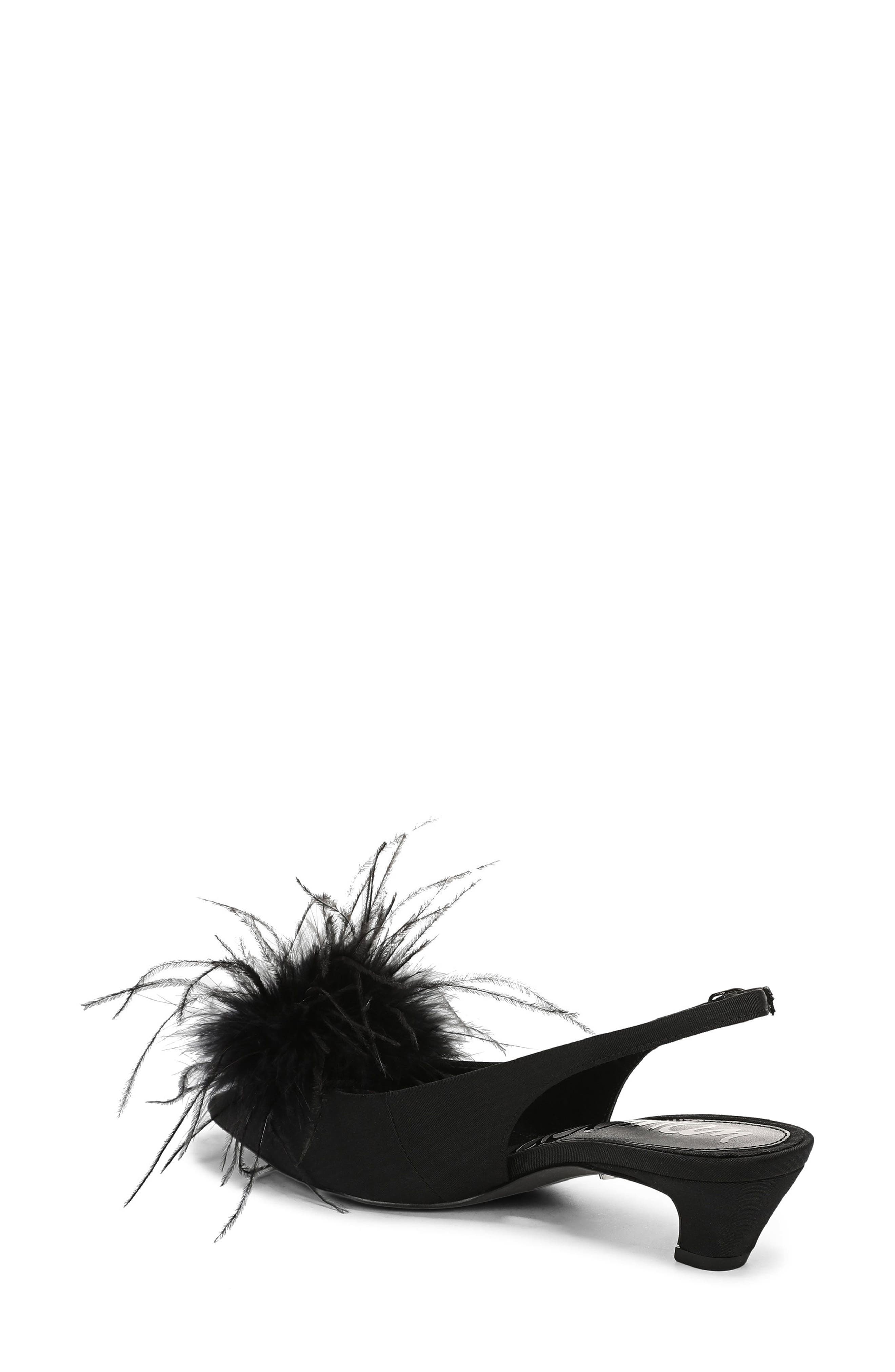 Finchfeather Slingback Pointed Toe Pump, Alternate, color, BLACK