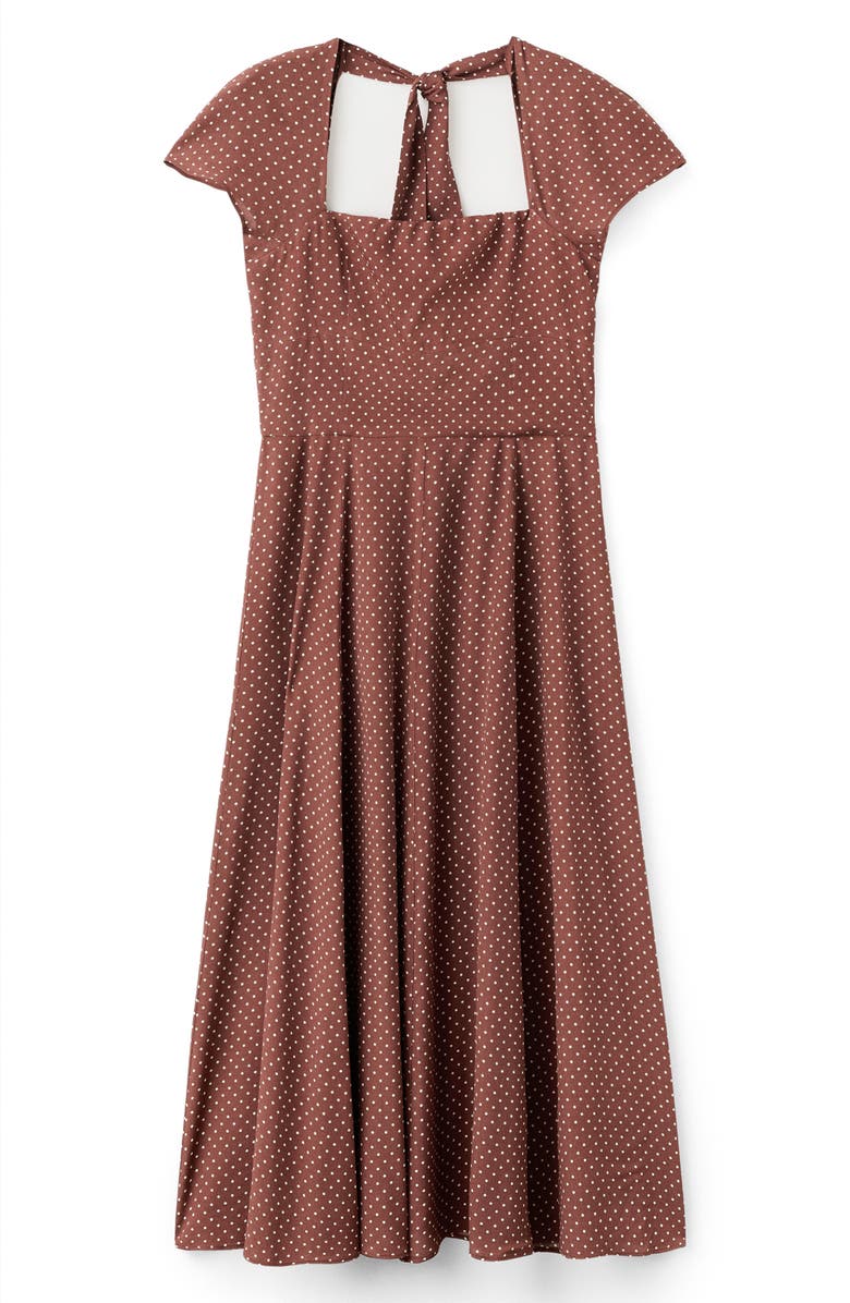MANGO Polka Dot A-Line Dress, Main, color, 