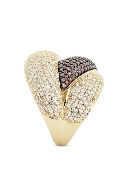 Suzy Levian Cubic Zirconia Crossover Ring In Multi