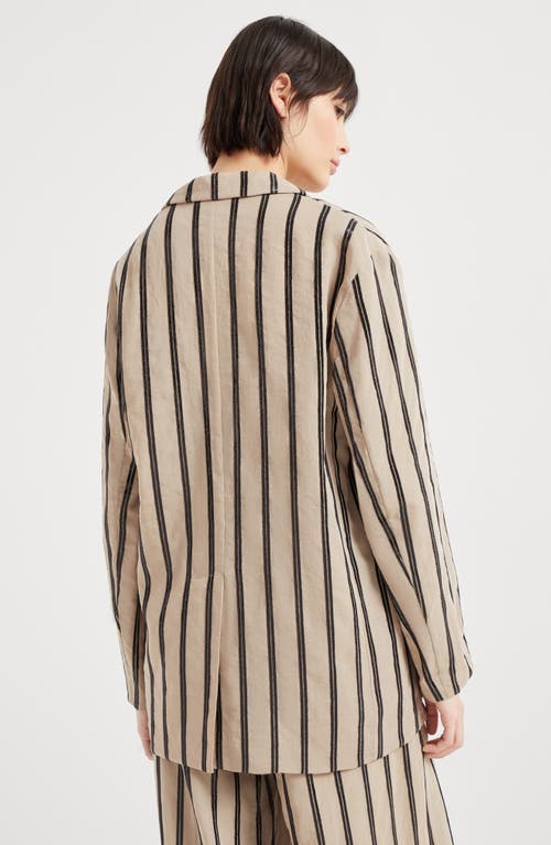 Brunello Cucinelli Dazzling Embroidery Blazer In Coffee