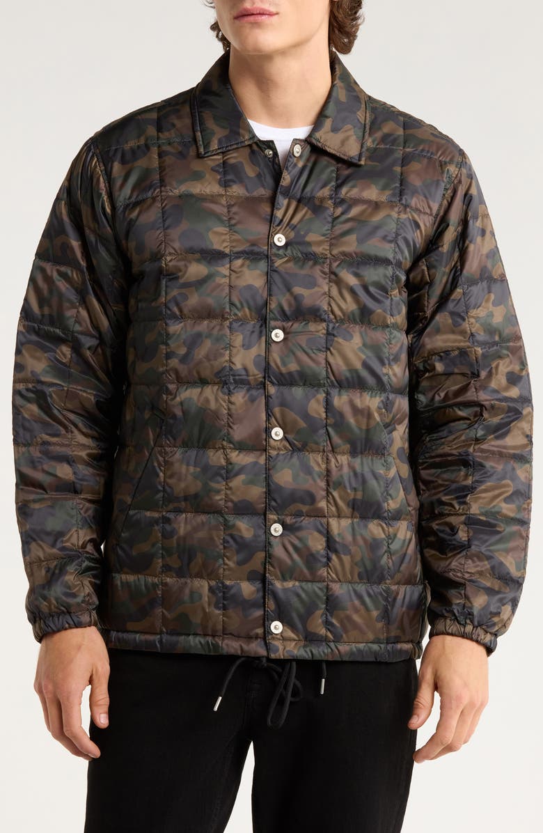 TAION Packable Down Coach Jacket, Alternate, color, Regular Camo