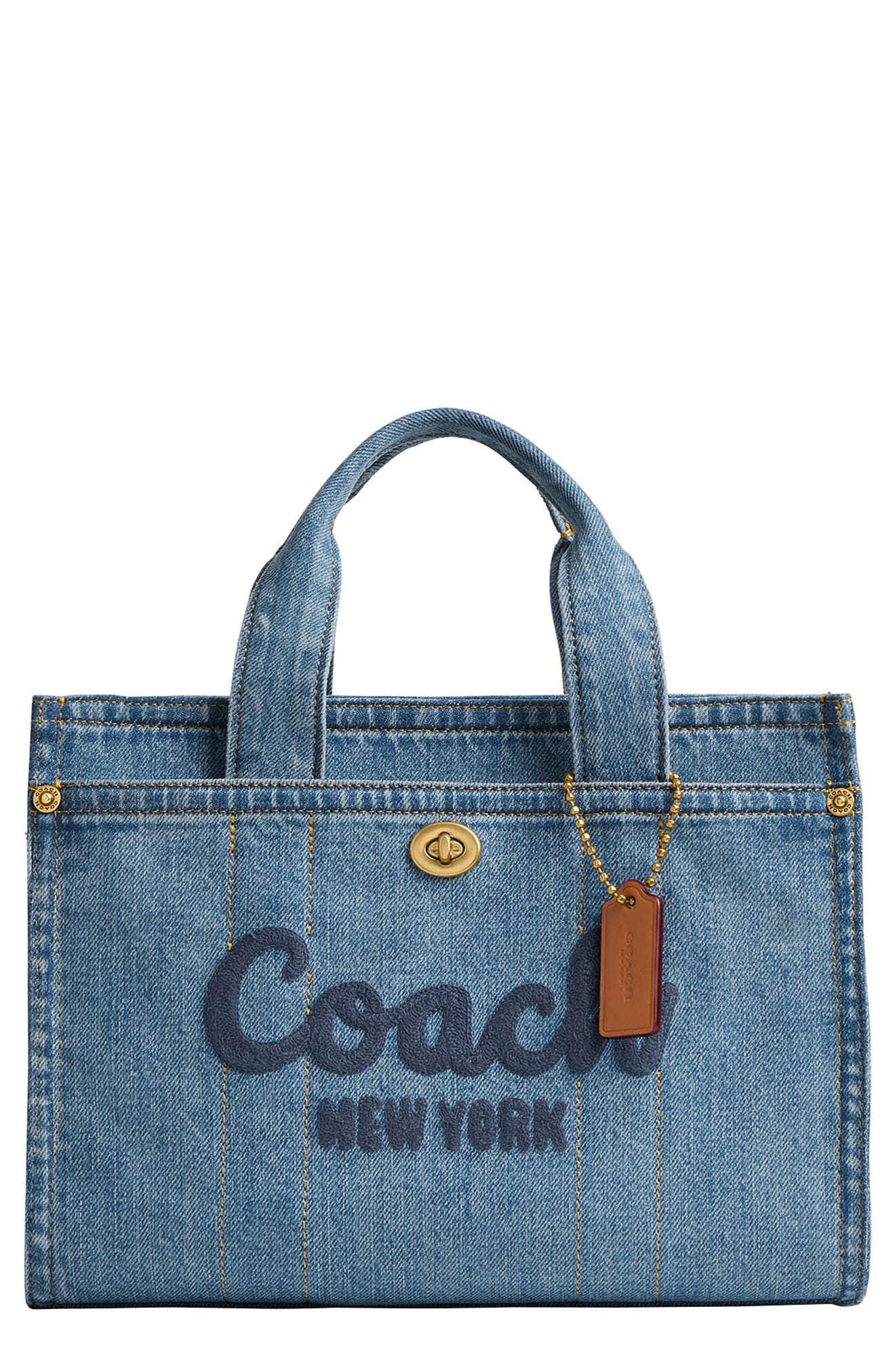COACH Denim Cargo Tote, Main, color, 