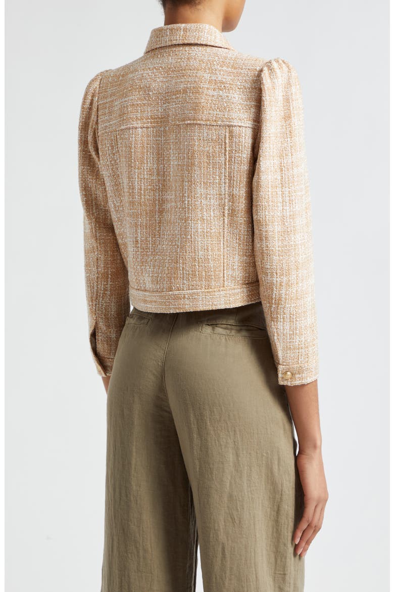 Kasey Tweed Crop Jacket, Alternate, color, BONE MULTI