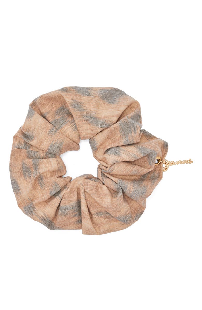 Ganni Ikat Scrunchie, Alternate, color, Burro