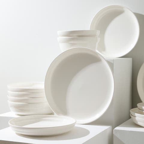 Virtuo Porcelain 4-Piece Dinner Plate Set