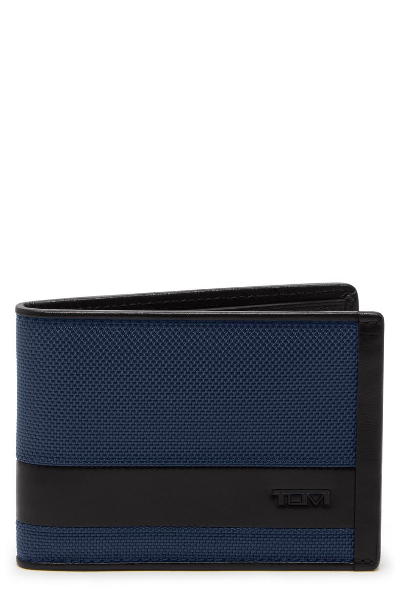 Alpha Double Bifold Wallet, Main, color, NAVY